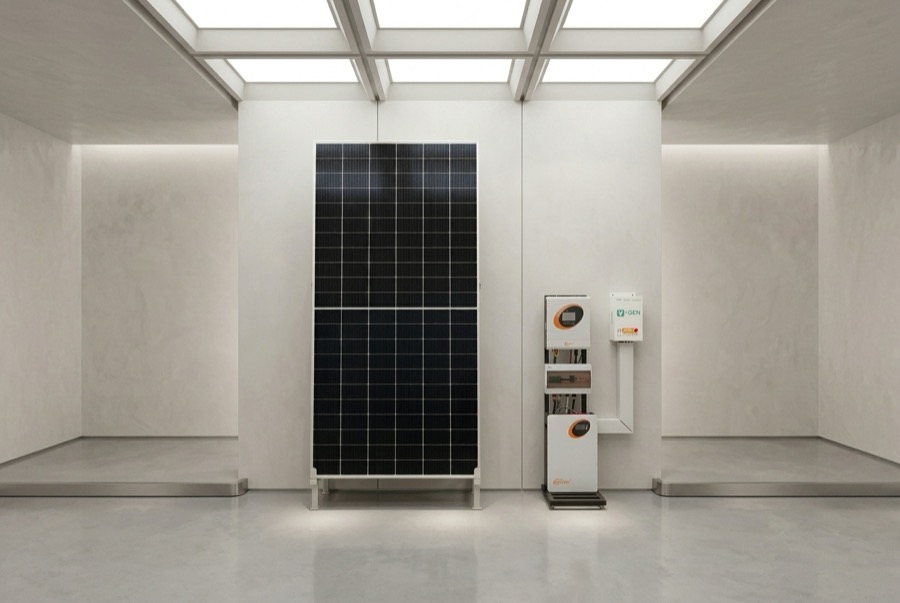 Sistem panel surya komersial
