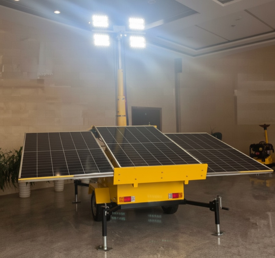 Solar lighting tower tenaga surya